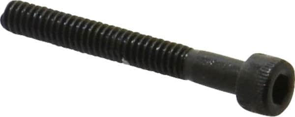 Made in USA - #5-40 UNC Hex Socket Drive, Socket Cap Screw - Alloy Steel, Black Oxide Finish, Partially Threaded, 1-1/4" Length Under Head - Benchmark Tooling