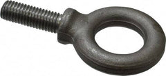 Gibraltar - 4,000 Lb Capacity, Steel, 5/8-11 Thread, Fixed Lifting Eye Bolt - Fully Threaded, 1-3/4" Shank, 1-3/4" Thread Length, Shoulder - Benchmark Tooling