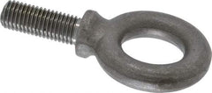 Gibraltar - 5,000 Lb Capacity, Steel, 3/4-10 Thread, Fixed Lifting Eye Bolt - Fully Threaded, 2" Shank, 2" Thread Length, Shoulder - Benchmark Tooling