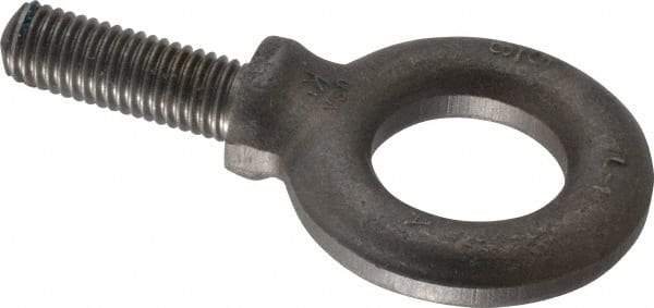 Gibraltar - 4,300 Lb Capacity, Alloy Steel, 5/8 Thread, Fixed Lifting Eye Bolt - Fully Threaded, 1-3/4" Shank, 1-3/4" Thread Length, Shoulder - Benchmark Tooling