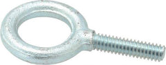 Gibraltar - 480 Lb Capacity, Steel, 1/4-20 Thread, Fixed Lifting Eye Bolt - Fully Threaded, 1" Shank, 1" Thread Length, No Shoulder - Benchmark Tooling