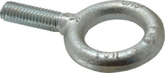 Gibraltar - 1,200 Lb Capacity, Steel, 3/8-16 Thread, Fixed Lifting Eye Bolt - Fully Threaded, 1-1/4" Shank, 1-1/4" Thread Length, No Shoulder - Benchmark Tooling