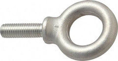 Gibraltar - 2,150 Lb Capacity, Stainless Steel, 1/2-13 Thread, Fixed Lifting Eye Bolt - Fully Threaded, 1-1/2" Shank, 1-1/2" Thread Length, Shoulder - Benchmark Tooling