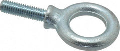 Gibraltar - 1,200 Lb Capacity, Steel, 3/8-16 Thread, Fixed Lifting Eye Bolt - Fully Threaded, 1-1/4" Shank, 1-1/4" Thread Length, Shoulder - Benchmark Tooling