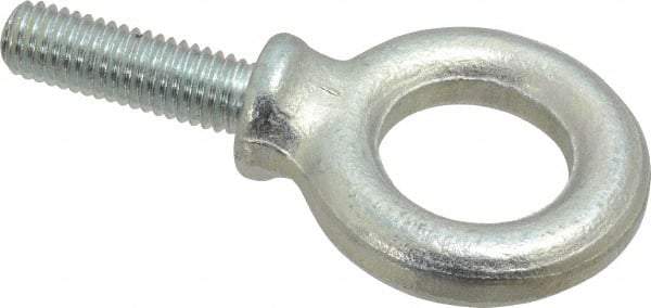 Gibraltar - 2,100 Lb Capacity, Steel, 1/2-13 Thread, Fixed Lifting Eye Bolt - Fully Threaded, 1-1/2" Shank, 1-3/4" Thread Length, Shoulder - Benchmark Tooling