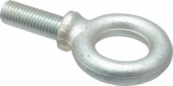 Gibraltar - 4,800 Lb Capacity, Steel, 3/4-10 Thread, Fixed Lifting Eye Bolt - Fully Threaded, 2" Shank, 2" Thread Length, Shoulder - Benchmark Tooling