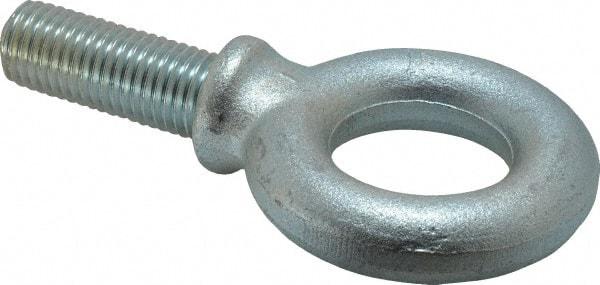 Gibraltar - 5,950 Lb Capacity, Steel, 7/8-9 Thread, Fixed Lifting Eye Bolt - Fully Threaded, 2-1/4" Shank, 2-3/4" Thread Length, Shoulder - Benchmark Tooling