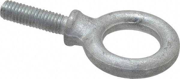 Gibraltar - 1,300 Lb Capacity, Steel, 3/8-16 Thread, Fixed Lifting Eye Bolt - Fully Threaded, 1-1/4" Shank, 1-1/4" Thread Length, Shoulder - Benchmark Tooling