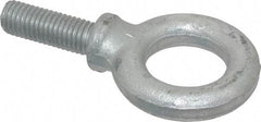 Gibraltar - 4,000 Lb Capacity, Steel, 5/8-11 Thread, Fixed Lifting Eye Bolt - Fully Threaded, 1-3/4" Shank, 2-1/4" Thread Length, Shoulder - Benchmark Tooling