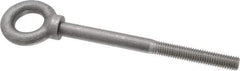 Gibraltar - 2,400 Lb Capacity, Steel, 1/2-13 Thread, Lifting Eye Bolt - Partially Threaded, 6" Shank, 2-1/2" Thread Length, Shoulder - Benchmark Tooling