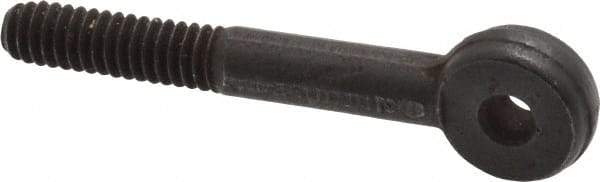 Gibraltar - 1/4-20, External Male Thread, Steel, Eye Hole Head, Rod End - Black Oxide Finish, 1/4" Shank Diam, 2" Hole Center to End, Grade 1030, 3/4" Thread Length - Benchmark Tooling
