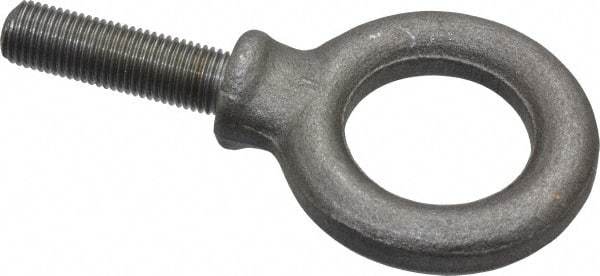 Gibraltar - 1,300 Lb Capacity, Steel, 3/8-24 Thread, Fixed Lifting Eye Bolt - Fully Threaded, 1-1/4" Shank, 1-1/4" Thread Length, Shoulder - Benchmark Tooling