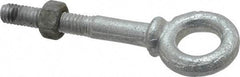 Gibraltar - 800 Lb Capacity, Steel, 5/16 Thread, Fixed Lifting Eye Bolt - Partially Threaded, 2-1/4" Shank, 1-1/4" Thread Length, Shoulder - Benchmark Tooling