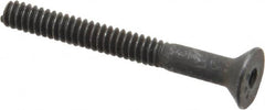 Value Collection - #6-32 UNC Hex Socket Drive, 82° Flat Screw - Alloy Steel, Black Oxide Finish, Partially Threaded, 1-1/4" OAL - Benchmark Tooling