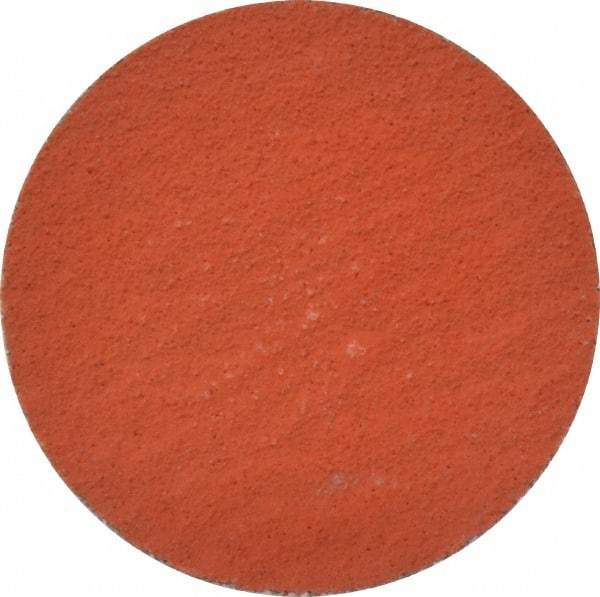 3M - 2" Disc Diam, 100 Grit, Ceramic Alumina Quick Change Disc - Type R Attaching System, Coated, Orange, Fine Grade, 25,000 RPM, 777F Series - Benchmark Tooling