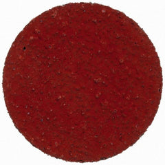 3M - 1" Disc Diam, 80 Grit, Ceramic Quick Change Disc - Type S Attaching System, Coated, Orange, Medium Grade, 30,000 RPM, 777F Series - Benchmark Tooling