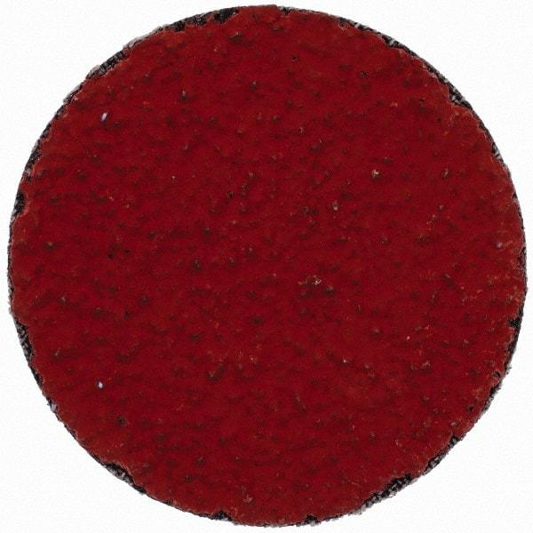 3M - 2" Disc Diam, 36 Grit, Ceramic Quick Change Disc - Type P Attaching System, Coated, Orange, Very Coarse Grade, 25,000 RPM, 777F Series - Benchmark Tooling