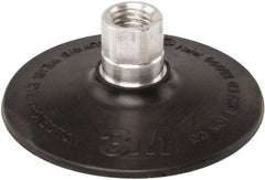 3M - 4" Diam Quick-Change Type R Disc Backing Pad - Hard Density, 12,000 RPM, Roloc TR Compatible - Benchmark Tooling