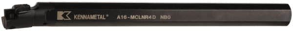 Kennametal - 1-5/8" Min Bore Diam, 12" OAL, 1" Shank Diam, A-MCLN-D Indexable Boring Bar - CN.. Insert, Screw or Clamp Holding Method - Benchmark Tooling