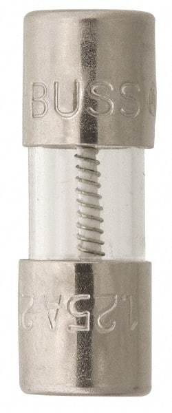 Cooper Bussmann - 250 VAC, 32 VDC, 3 Amp, Time Delay Miniature Glass Fuse - 15mm OAL, 10 at 125 V kA Rating, 5mm Diam