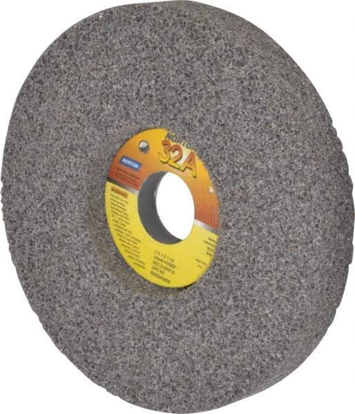 Norton - 7" Diam x 1-1/4" Hole x 1" Thick, H Hardness, 46 Grit Surface Grinding Wheel - Aluminum Oxide, Type 5, Coarse Grade, 3,600 Max RPM, Vitrified Bond, One-Side Recess - Benchmark Tooling