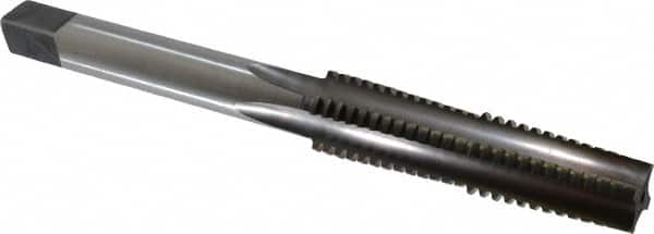 Made in USA - 1-1/4 - 5, Left Hand Thread, 5-1/4" Thread Length, Acme Thread Tap - 4 Flutes, Spiral Flute, 11-1/8" Overall Length, 2G Class of Fit, Plug Chamfer - Exact Industrial Supply