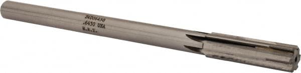 Made in USA - 0.645" Carbide-Tipped 6 Flute Chucking Reamer - Benchmark Tooling