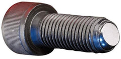Gibraltar - 1-1/16" OAL, 5/16-18, Steel, Headed Plain Flat Face Ball End Clamping Screw - 0.147" Ball Diam - Benchmark Tooling