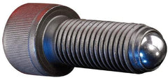 Gibraltar - 1-1/4" OAL, 1/4-20, Steel, Headed Rolling Ball End Clamping Screw - 0.157" Ball Diam - Benchmark Tooling