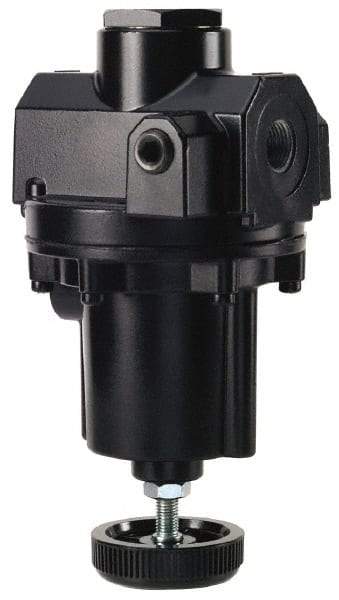 ARO/Ingersoll-Rand - 1/2 NPT Port, 200 CFM, Zinc Diaphragm Operated Regulator - 0 to 30 psi Range, 400 Max psi Supply Pressure, 1/4" Gauge Port Thread, 3.62" Wide x 7.2" High - Benchmark Tooling