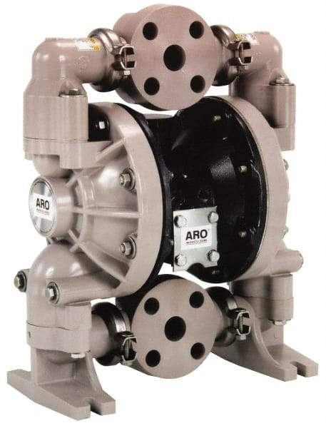 ARO/Ingersoll-Rand - 2" NPT, Nonmetallic, Air Operated Diaphragm Pump - PTFE Diaphragm, Polypropylene Housing - Benchmark Tooling