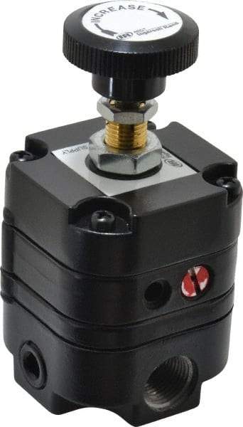 ARO/Ingersoll-Rand - 3/8 NPT Port, 14 CFM, Zinc Precision Constant Bleed Regulator - 2 to 60 psi Range, 150 Max psi Supply Pressure, 1/4" Gauge Port Thread, 2.12" Wide x 4.55" High - Benchmark Tooling