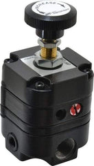 ARO/Ingersoll-Rand - 3/8 NPT Port, 14 CFM, Zinc Precision Constant Bleed Regulator - 2 to 60 psi Range, 150 Max psi Supply Pressure, 1/4" Gauge Port Thread, 2.12" Wide x 4.55" High - Benchmark Tooling