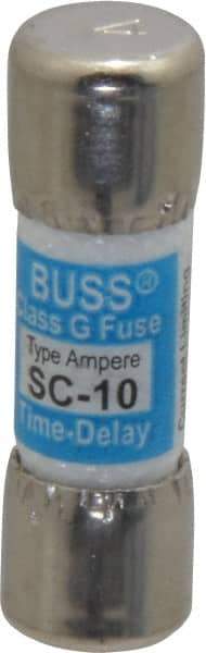 Cooper Bussmann - 170 VDC, 600 VAC, 10 Amp, Time Delay Size Rejecting/NonRejecting Fuse - Fuse Holder Mount, 1-5/16" OAL, 10 at DC, 100 at AC (RMS) kA Rating, 13/32" Diam - Benchmark Tooling