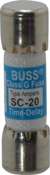 Cooper Bussmann - 170 VDC, 600 VAC, 20 Amp, Time Delay Size Rejecting/NonRejecting Fuse - Fuse Holder Mount, 1-13/32" OAL, 10 at DC, 100 at AC (RMS) kA Rating, 13/32" Diam - Benchmark Tooling