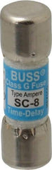 Cooper Bussmann - 170 VDC, 600 VAC, 8 Amp, Time Delay Size Rejecting/NonRejecting Fuse - Fuse Holder Mount, 1-5/16" OAL, 10 at DC, 100 at AC (RMS) kA Rating, 13/32" Diam - Benchmark Tooling