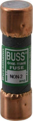 Cooper Bussmann - 125 VDC, 250 VAC, 2 Amp, Fast-Acting General Purpose Fuse - Fuse Holder Mount, 50.8mm OAL, 50 at AC/DC kA Rating, 9/16" Diam - Benchmark Tooling