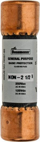 Cooper Bussmann - 125 VDC, 250 VAC, 2.5 Amp, Fast-Acting General Purpose Fuse - Fuse Holder Mount, 50.8mm OAL, 50 at AC/DC kA Rating, 9/16" Diam - Benchmark Tooling