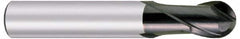 OSG - 3mm Diam, 4.5mm LOC, 2 Flute Solid Carbide Ball End Mill - TiAlN Finish, Single End, 50mm OAL, 6mm Shank Diam, Spiral Flute - Benchmark Tooling