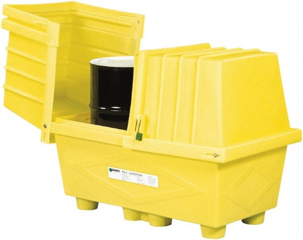 Enpac - Drum Storage Units & Lockers Type: Drum Storage Locker w/Drain Number of Drums: 2 - Benchmark Tooling