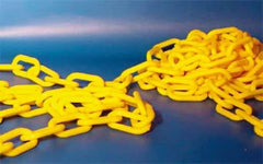 NMC - 100' Long x 1-1/2" Wide Plastic Chain - White - Benchmark Tooling