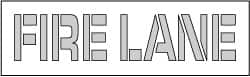NMC - Fire Lane Stencil - 4 Inch High x 22 Inch Wide Character x 0.06 Inch Thick, Polyethylene, English - Benchmark Tooling