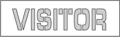 NMC - Visitor Stencil - 4 Inch High x 20 Inch Wide Character x 0.06 Inch Thick, Polyethylene, English - Benchmark Tooling