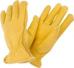 MCR Safety - Size XL Work Gloves - Slip-On Cuff, Gold, Paired - Benchmark Tooling