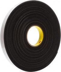 3M - 108' Long x 1" Wide, High Density Foam Tape Weatherstripping - 1/16" Door Thickness, Vinyl - Benchmark Tooling