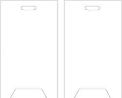 NMC - Blank - No Legend, 12" Wide x 20" High, Plastic Floor Sign - A-Frame, White, For Accident Prevention - Benchmark Tooling