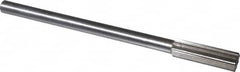 Interstate - 0.599" High Speed Steel 6 Flute Chucking Reamer - Straight Flute, 7/16" Straight Shank, 2" Flute Length, 8" OAL - Benchmark Tooling