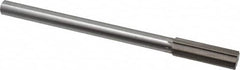 Interstate - 0.698" High Speed Steel 6 Flute Chucking Reamer - Straight Flute, 9/16" Straight Shank, 2-1/4" Flute Length, 9" OAL - Benchmark Tooling