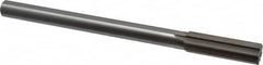 Interstate - 0.743" High Speed Steel 6 Flute Chucking Reamer - Straight Flute, 5/8" Straight Shank, 2-1/2" Flute Length, 9-1/2" OAL - Benchmark Tooling
