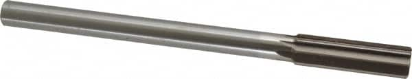 Interstate - 0.754" High Speed Steel 6 Flute Chucking Reamer - Straight Flute, 5/8" Straight Shank, 2-1/2" Flute Length, 9-1/2" OAL - Benchmark Tooling